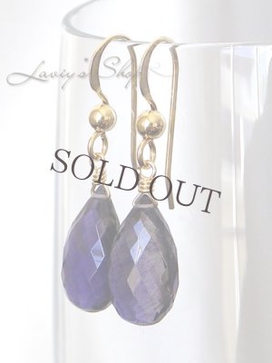 画像8: 大粒ぽってりアイオライトの1粒ピアス