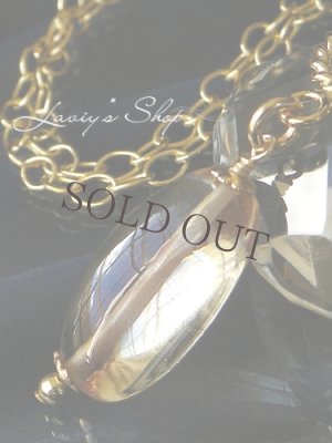 画像2: 大粒オレゴンサンストーンのスタイリッシュデザインネックレス