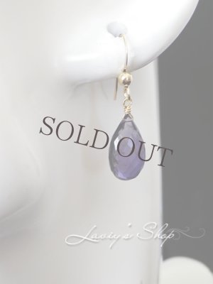 画像9: 大粒ぽってりアイオライトの1粒ピアス