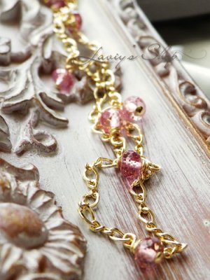 画像5: ピンクカラースピネルのフリンジデザインブレスレット