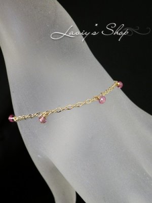 画像7: ピンクカラースピネルのフリンジデザインブレスレット