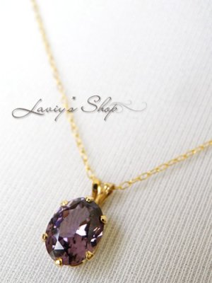 画像8: 宝石パープルカラースピネルの1粒ネックレス