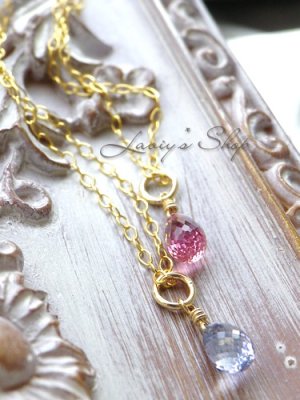 画像8: 非加熱パステルカラーサファイアのプチネックレス(RAINBOW)