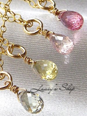 画像5: 非加熱パステルカラーサファイアのプチネックレス(RAINBOW)