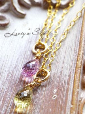 画像7: 非加熱パステルカラーサファイアのプチネックレス(RAINBOW)