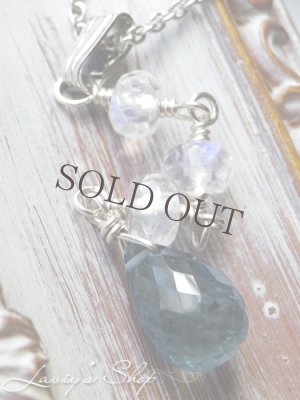 画像5: サンタマリアアクアマリンとブルームーンのIラインネックレス