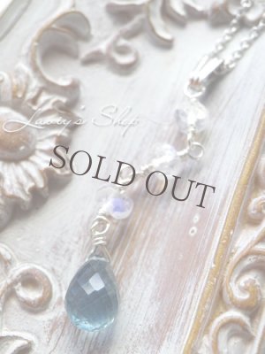 画像4: サンタマリアアクアマリンとブルームーンのIラインネックレス