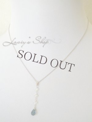 画像6: サンタマリアアクアマリンとブルームーンのIラインネックレス