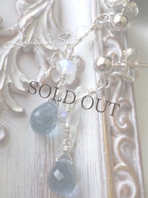 画像4: サンタマリアアクアマリンとブルームーンのIラインピアス