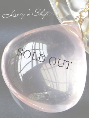 画像7: マダガスカル産ローズクォーツと小粒Gemのネックレス(マロン)