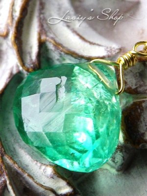 画像6: K18/コロンビア産エメラルドと小粒パールのペンダントトップ