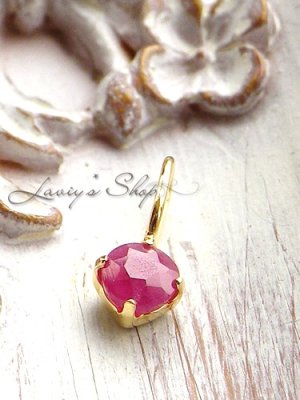 画像4: K18/非処理ルビーのプチペンダントトップ