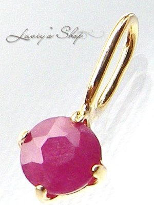 画像3: K18/非処理ルビーのプチペンダントトップ