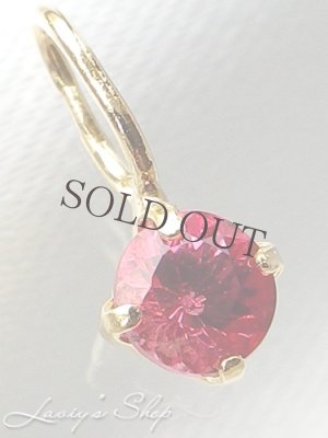 画像2: K18/宝石レッドスピネルのプチペンダントトップ