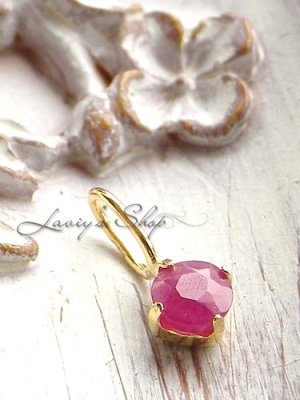 画像5: K18/非処理ルビーのプチペンダントトップ