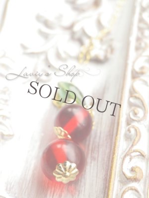 画像5: バルティックレッドアンバーのチェリーモチーフネックレス