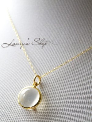 画像6: 猫目ホワイトムーンストーンの1粒ネックレス