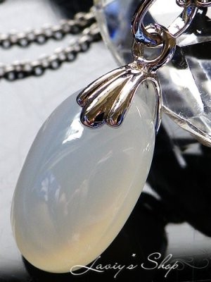 画像2: 新入荷！ミルキーホワイトスミソナイトの一粒ネックレス