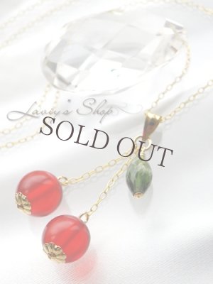 画像2: バルティックレッドアンバーのチェリーモチーフネックレス