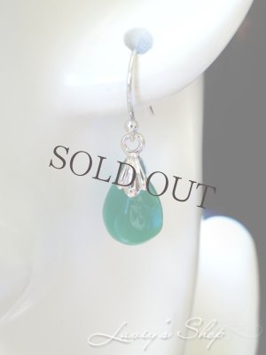 画像9: ぽってりグリーンオニキスの1粒ピアス