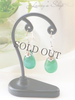 画像5: ぽってりグリーンオニキスの1粒ピアス