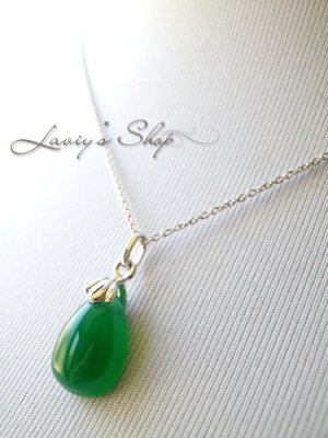 画像7: ぽってりグリーンオニキスの1粒ネックレス