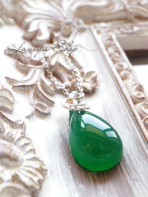 画像5: ぽってりグリーンオニキスの1粒ネックレス