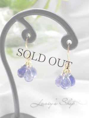 画像6: K18/3color blue gem のピアス