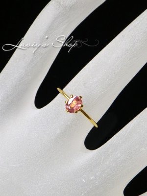 画像6: 非加熱/ブラウニッシュピンクサファイアの1粒リング(OV)