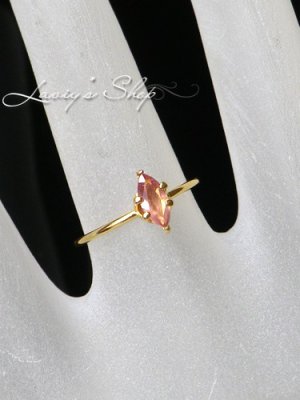 画像7: 非加熱/ブラウニッシュピンクサファイアの1粒リング(MQ)