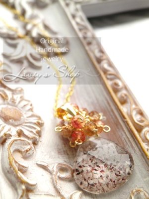 画像5: レピドクロサイトinクォーツと秋色Gemのタッセルネックレス