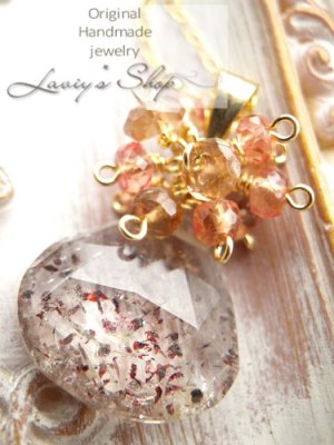 画像7: レピドクロサイトinクォーツと秋色Gemのタッセルネックレス