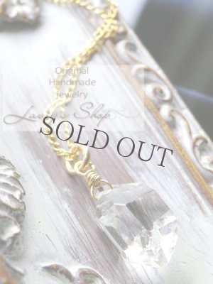 画像4: ハーキマーダイヤモンドポインターの１粒ネックレス(3,4ct.)