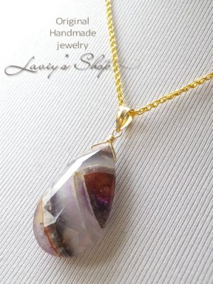 画像7: 大粒Mixクォーツの1粒デザインネックレス