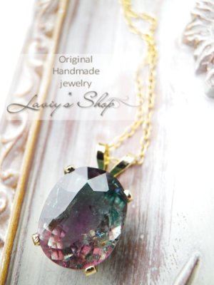 画像7: 大粒バイカラートルマリンの1粒ネックレス