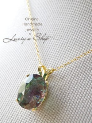 画像8: 大粒バイカラートルマリンの1粒ネックレス