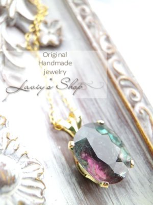 画像6: 大粒バイカラートルマリンの1粒ネックレス