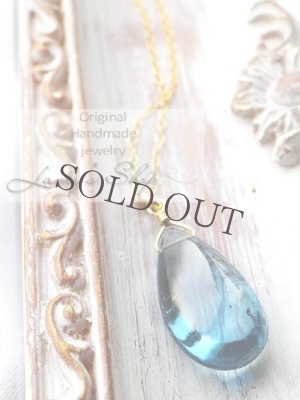 画像8: K14GF/大粒ロンドンブルートパーズの1粒ネックレス