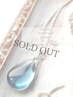 画像7: Silver925/大粒ロンドンブルートパーズの1粒ネックレス