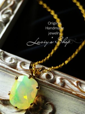 画像2: エチオピアンオパールの1粒ネックレス(REC)