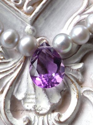 画像4: アメジストとパールのチョーカーネックレス