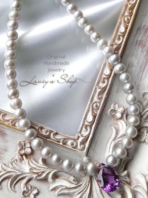 画像5: アメジストとパールのチョーカーネックレス
