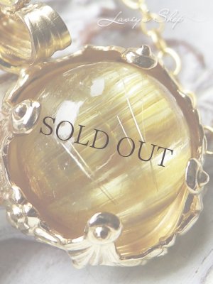 画像8: 猫目ルチルクォーツの装飾枠ネックレス