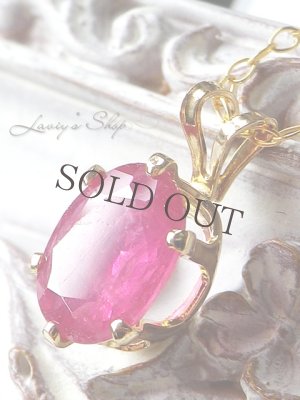 画像2: お手頃ルビーの1粒ネックレス