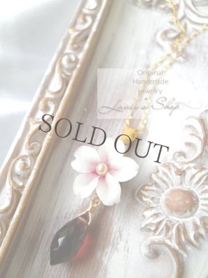 画像6: 高品質ガーネットと桜のネックレス