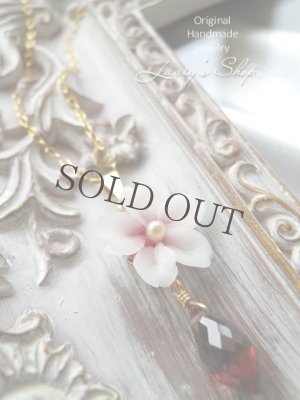 画像7: 高品質ガーネットと桜のネックレス