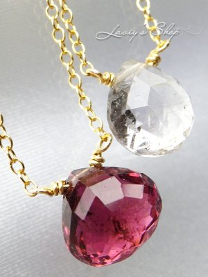 画像6: Gemトルマリンの1粒ネックレス(マロン)
