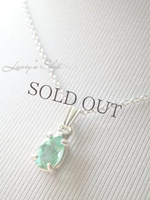 画像6: 非処理/Silver925ザンビア産宝石エメラルドの1粒ネックレス