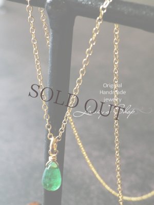 画像4: コロンビア産エメラルドドロップの1粒ネックレス