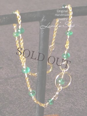 画像4: コロンビア産エメラルド宝石ビーズのデザインブレスレット